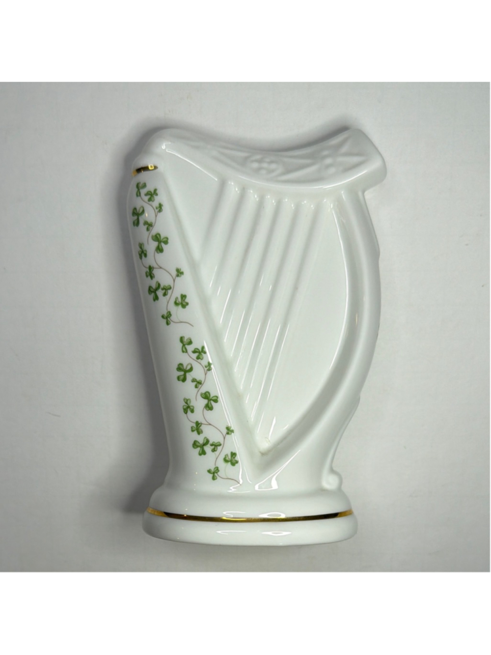 Royal Tara Bone China Celtic Harp Figurine Shamrocks Galway Irish Decor